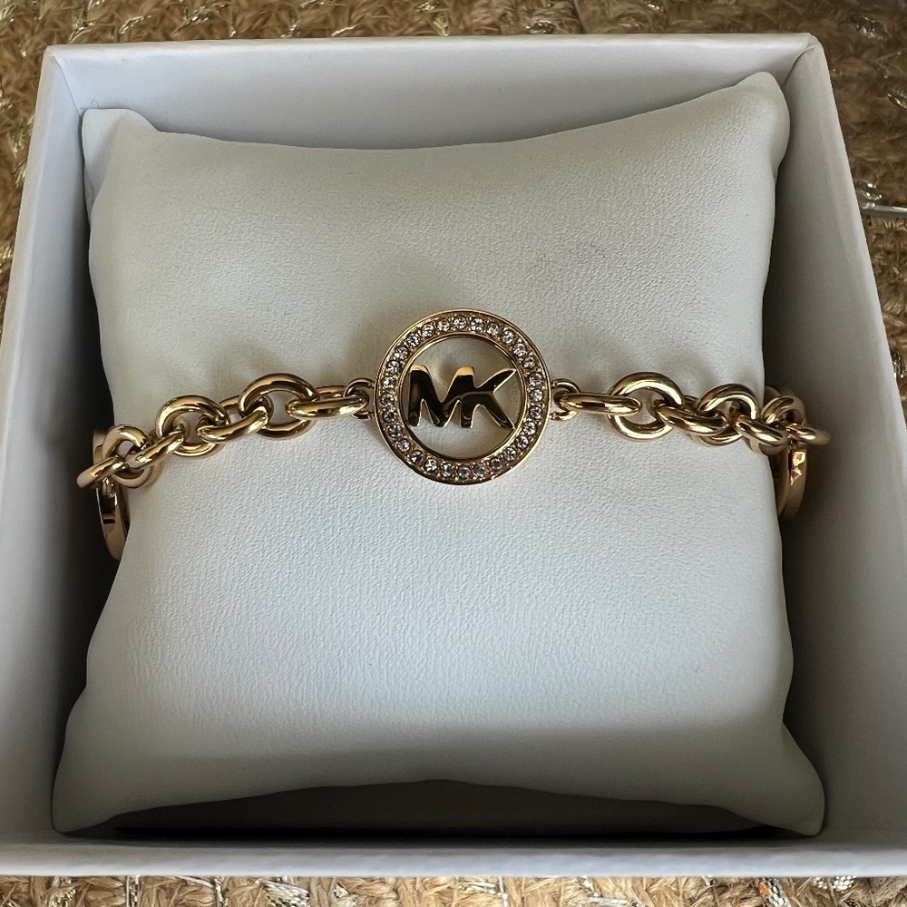 Michael Kors Rhinestone Logo Bracelet